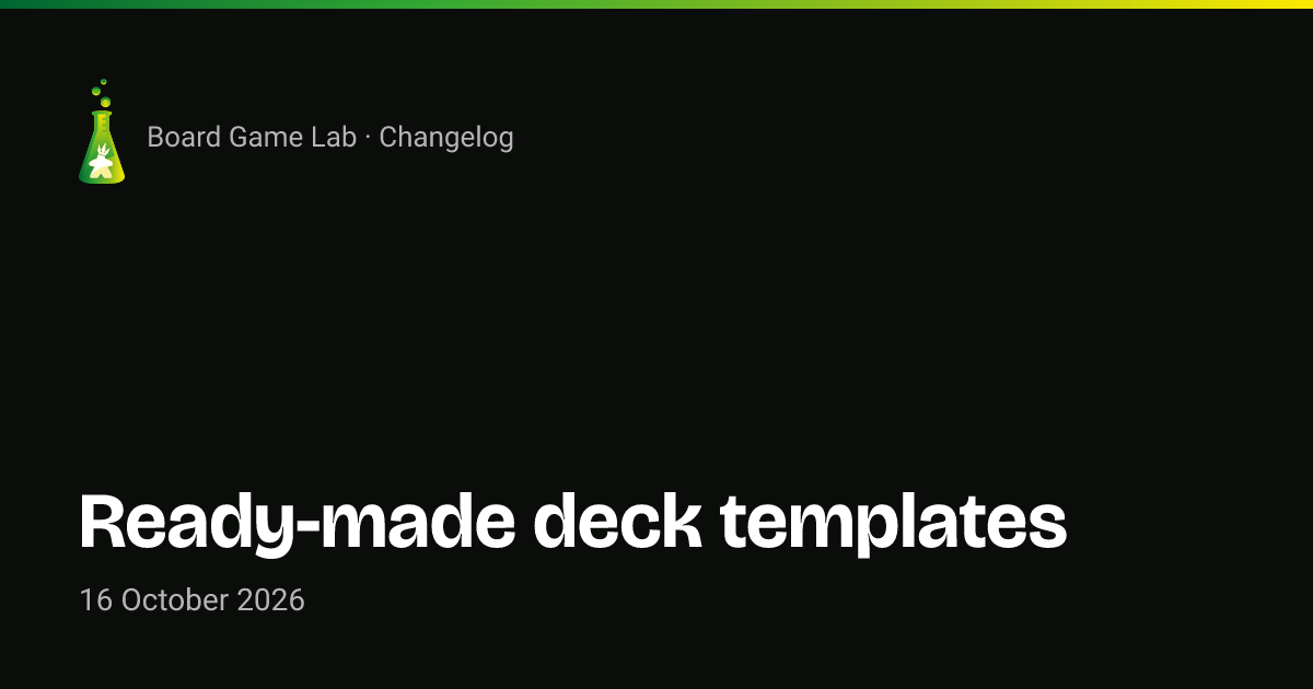 Teilen-Karte für Fertige Vorlagen für Decks